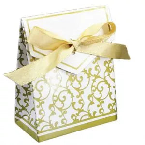 Luxus mini ajándéktasak, aranyszínű tasak karácsonyra