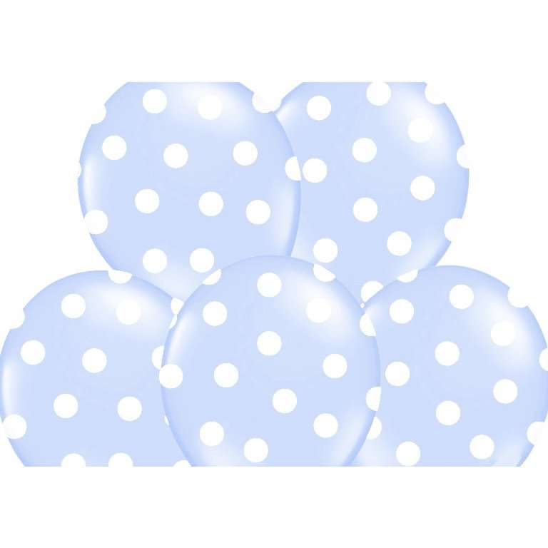 Pöttyös világoskék lufi