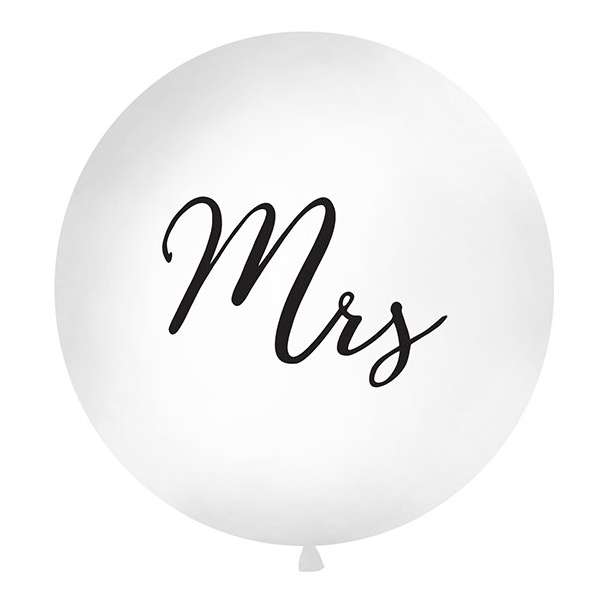 Mrs. feliratos, gömb latex Jumbo lufi 1 méteres