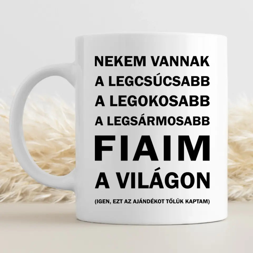 Anya-fia bögre, ajándék anyának a fiúktól