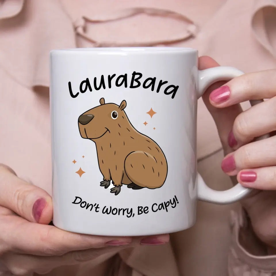 Egyedi capybarás bögre - saját névvel