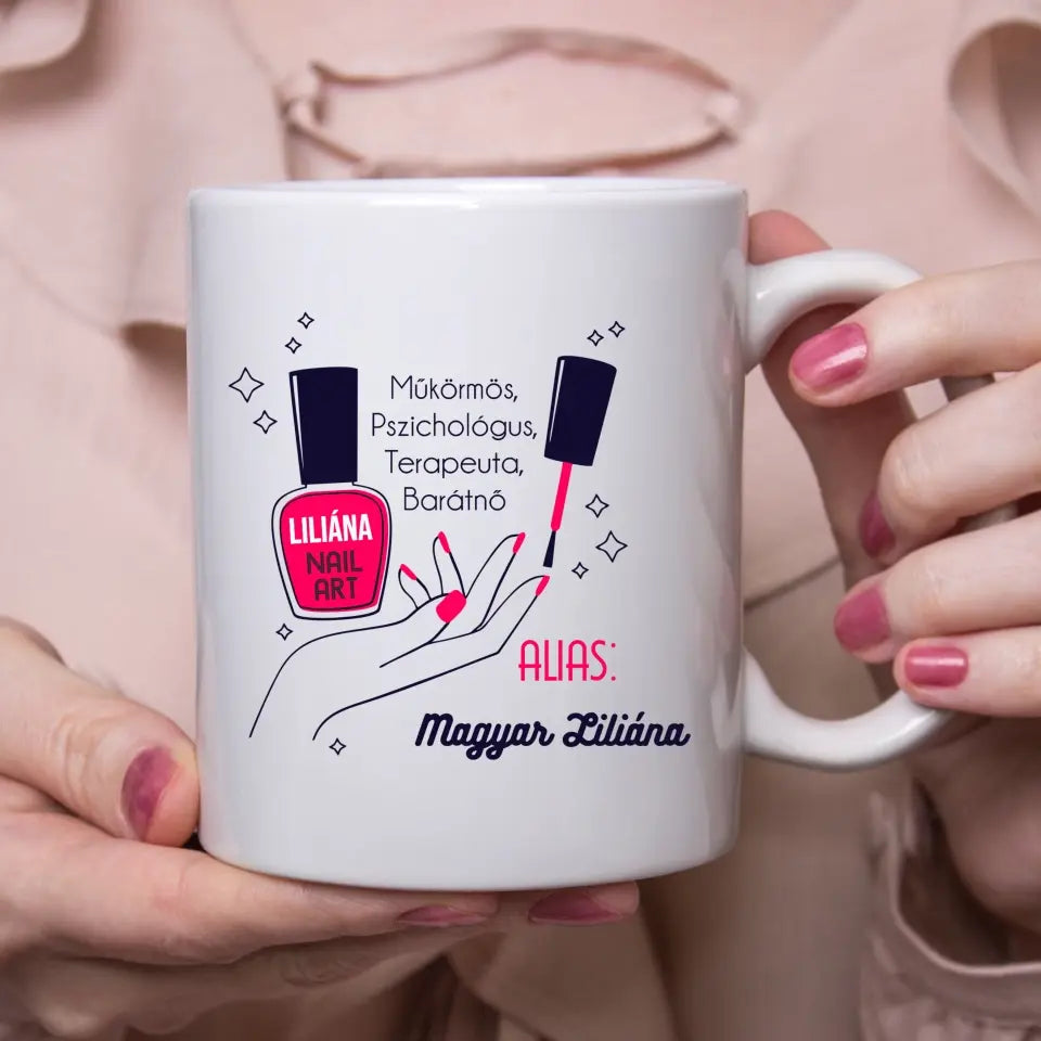 Legjobb műkörmös ajándék - körmös bögre