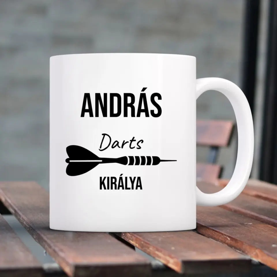 Darts királya - dartsos bögre
