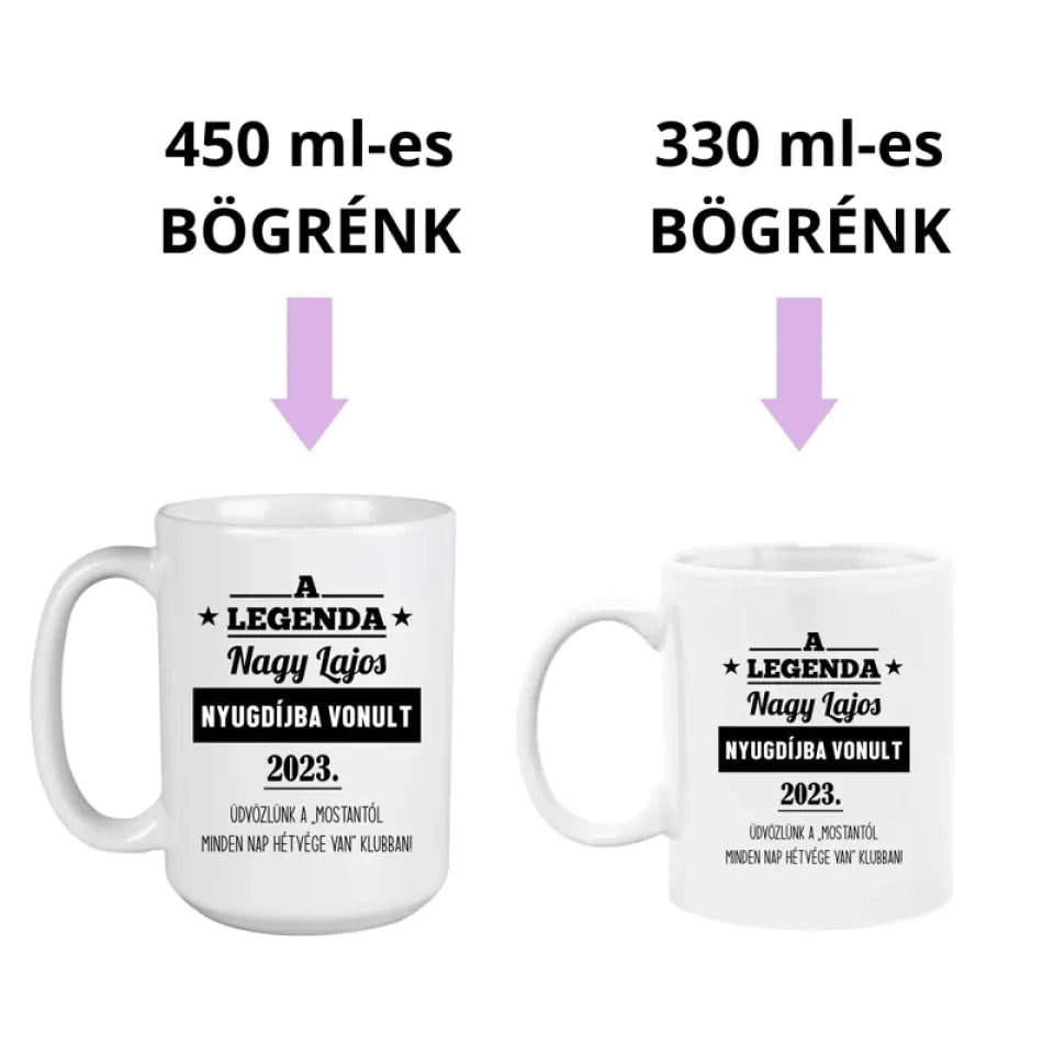 Nyugdíjas bögre 2 méretben