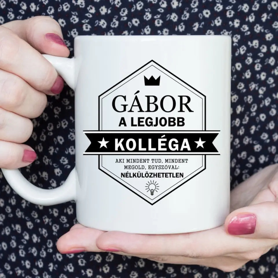 Legjobb kolléga ajándék - neves bögre