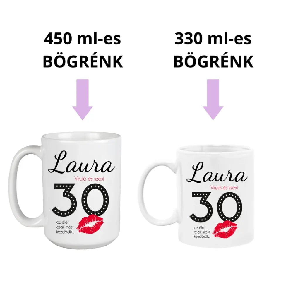 szülinapi ajándék bögre két méretben