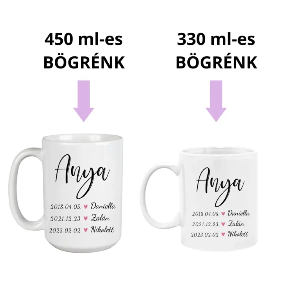 Anya vagyok - kerámia bögre 2 méretben