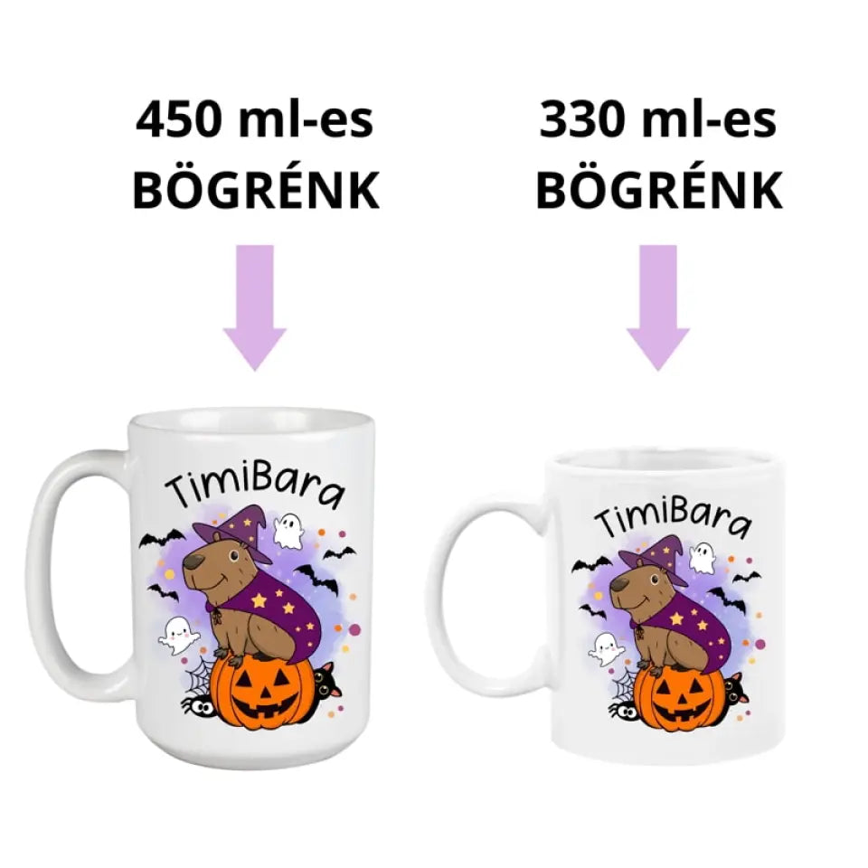 Őszi capybarás bögre 2 méretben