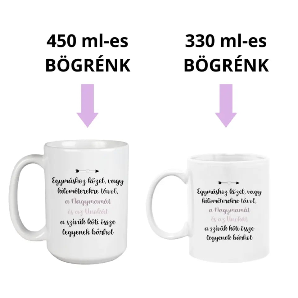 Mamának ajándék bögre, 2 oldalas, 2 méretben