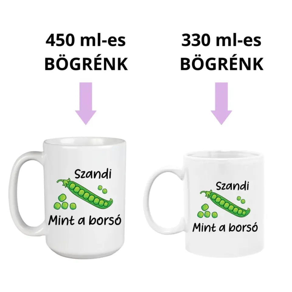 Cuki, borsós bögre pároknak 2 méretben