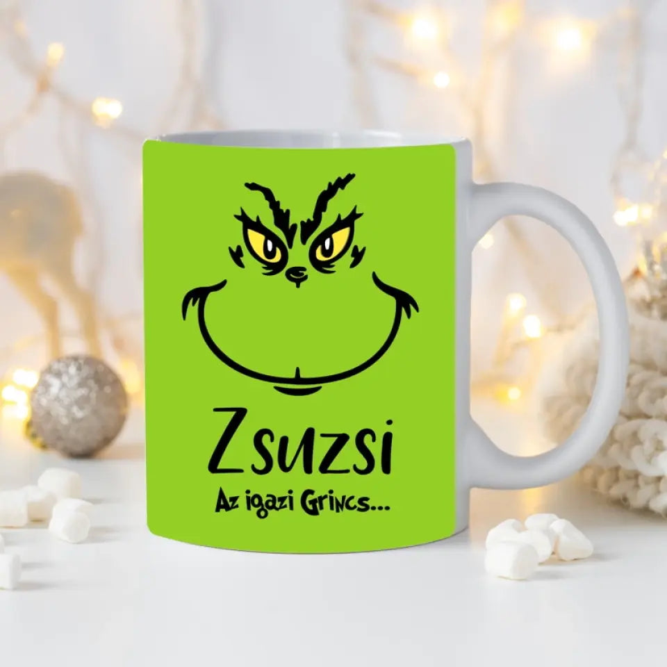 Grincs bögre saját névvel