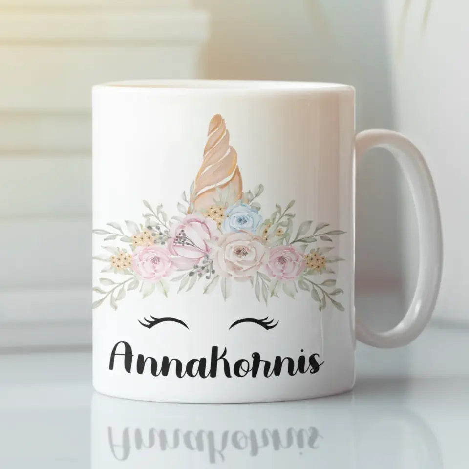 Egyedi unikornisos bögre , egyedi grafikával