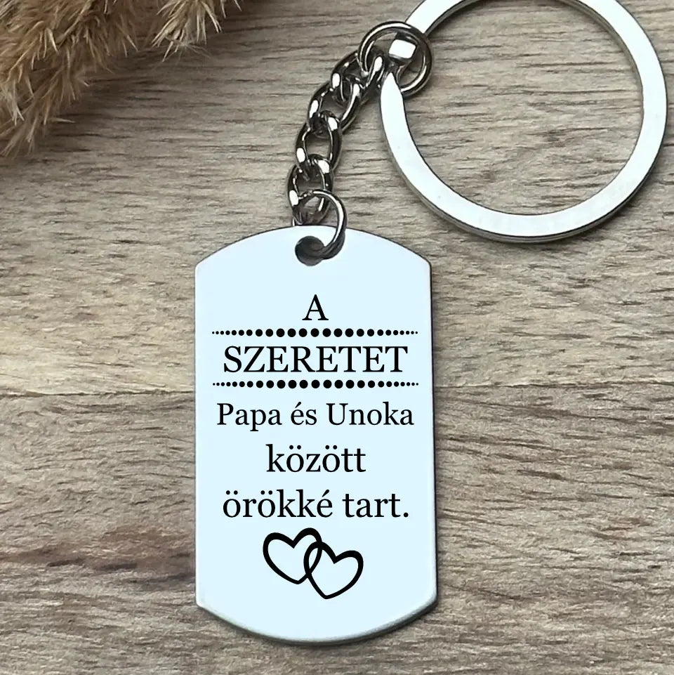 Ajándék nagypapáknak | papa-unoka kulcstartó
