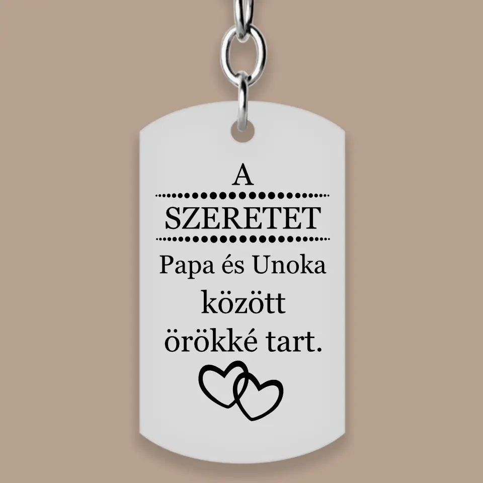 Ajándék nagypapáknak | papa-unoka kulcstartó, ajándék nagypapáknak