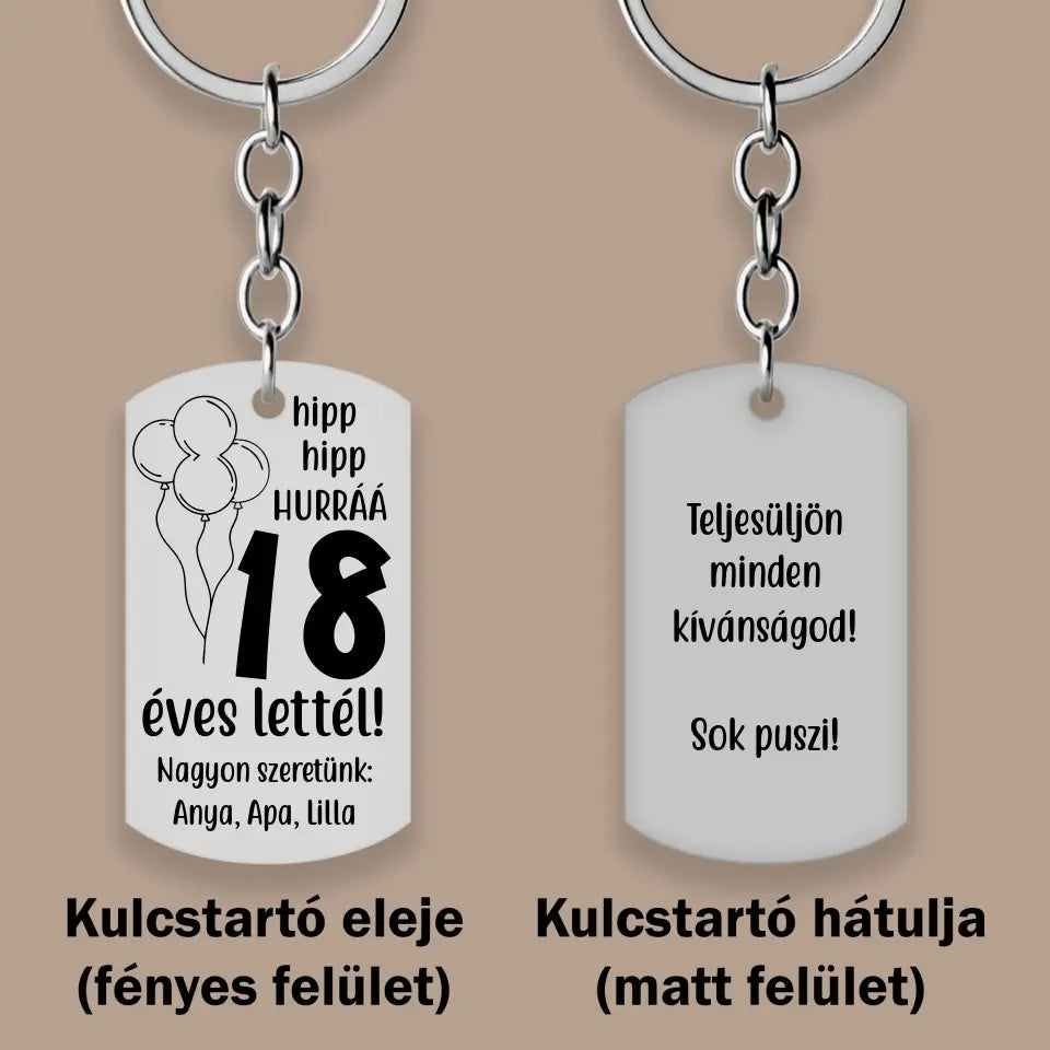 Gravírozott szülinapi  ajándék