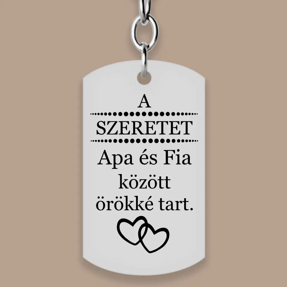 Apa fia ajándék kulcstartó apák napjára