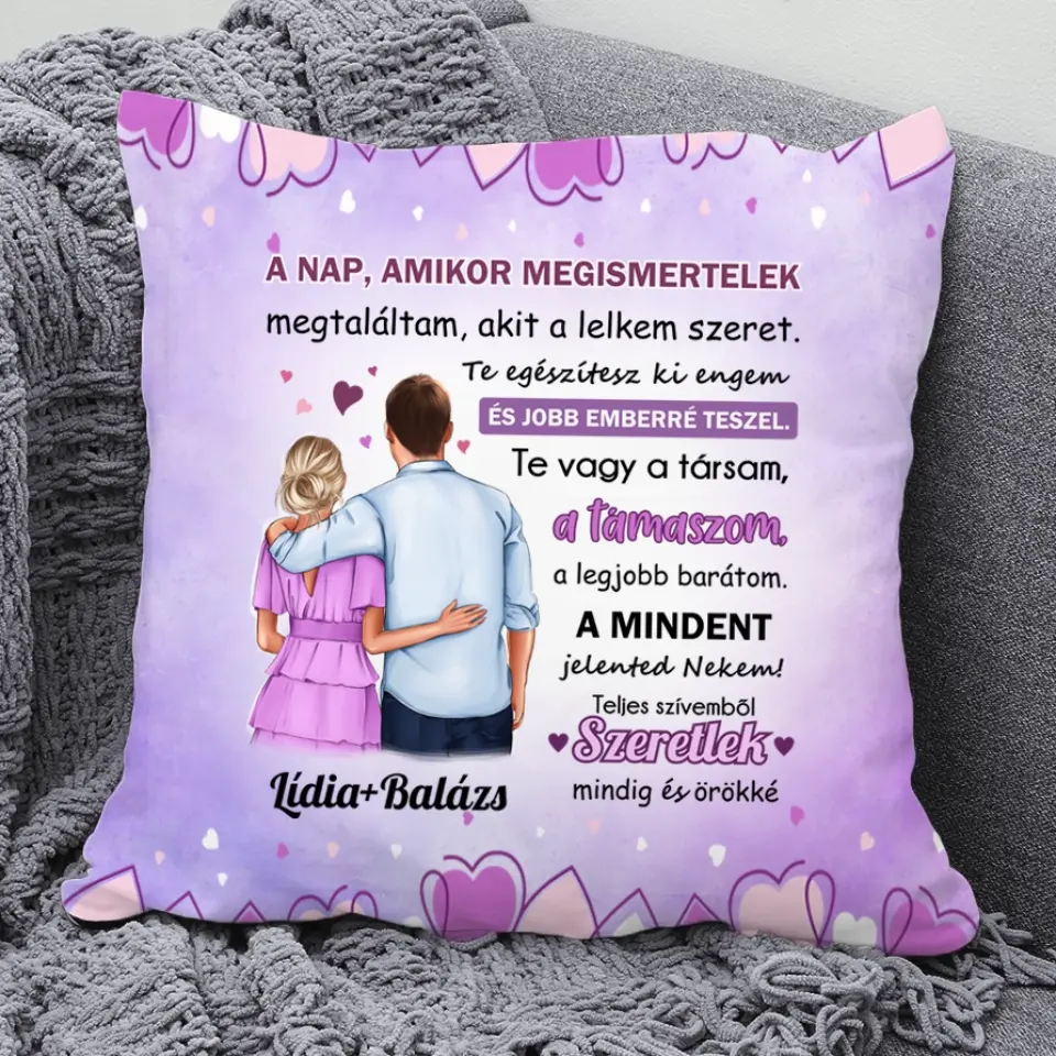 Örökké szeretlek - romantikus díszpárna