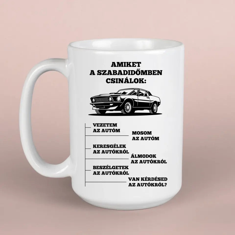 Humoros autós bögre