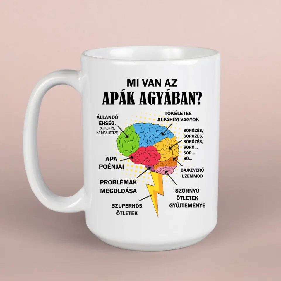 Mi van az apák agyában? bögre apáknak