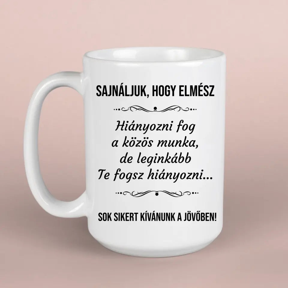 Búcsú ajándék kollégáknak egyedi bögre