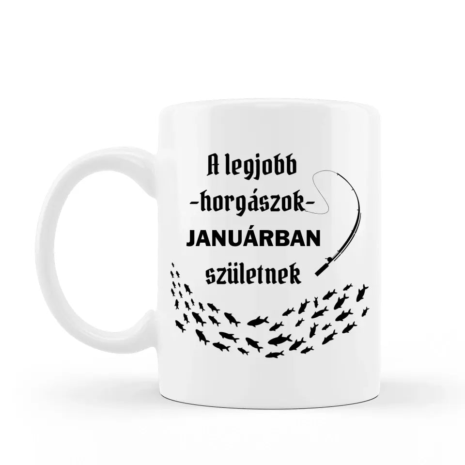 Horgászos bögre születésnapi ajándék