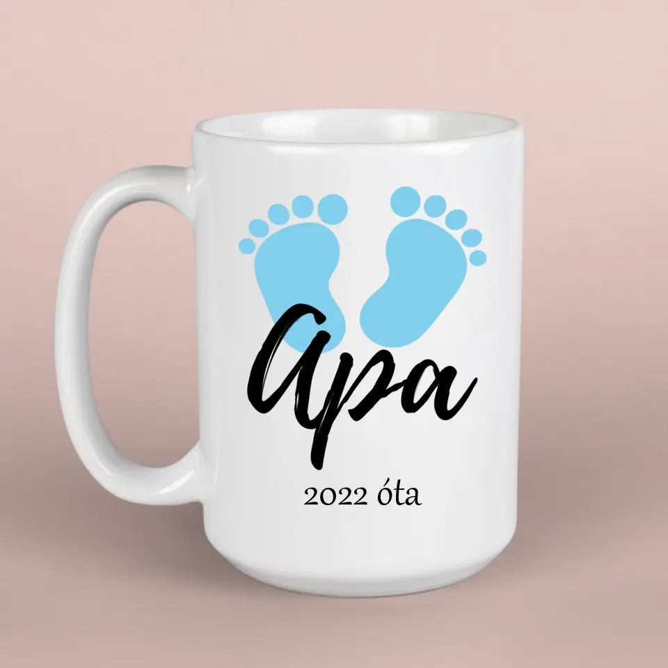 Apa vagyok – babalábas bögre apának, apák napi ajándék