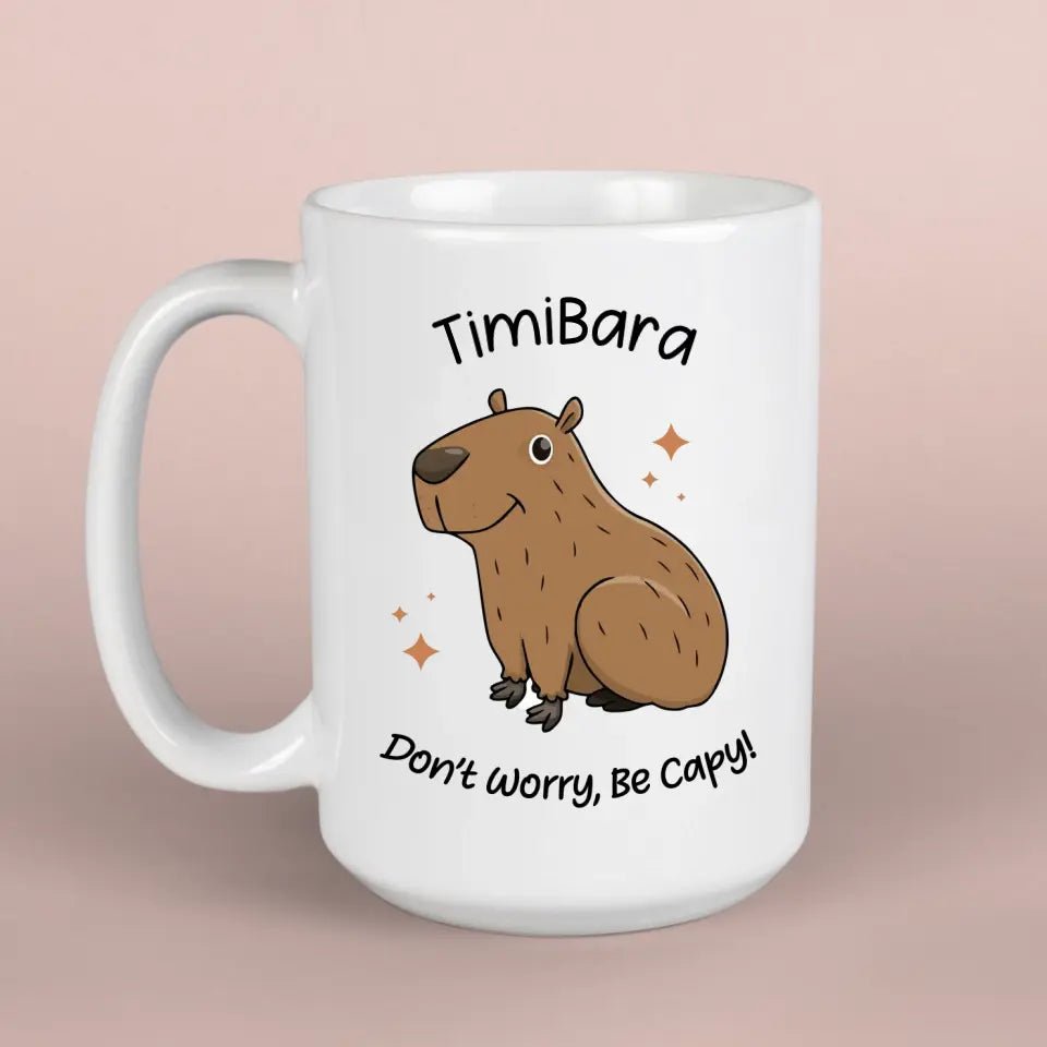 Egyedi capybarás bögre - saját névvel, egyedi ajándék