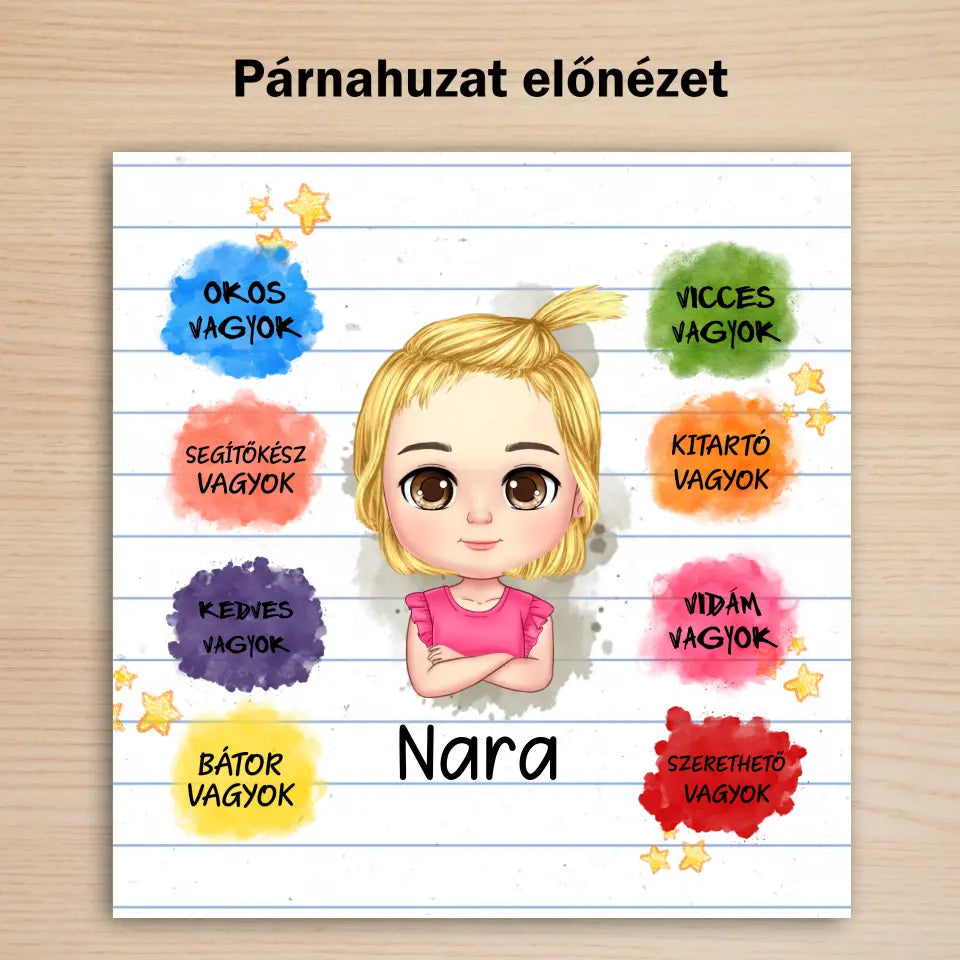 Díszpárna nehéz időkre kislányoknak