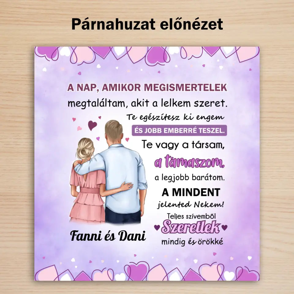 Örökké szeretlek párna