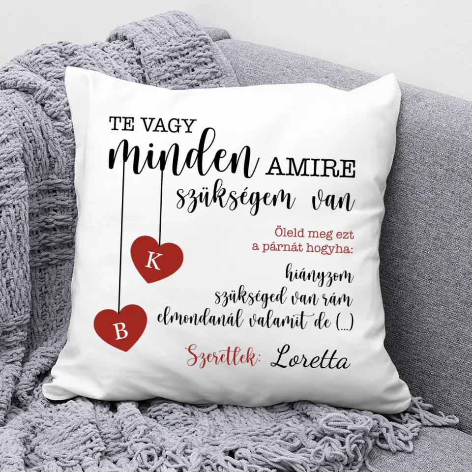 Szerelmes párna - Te vagy minden, amire szükségem van