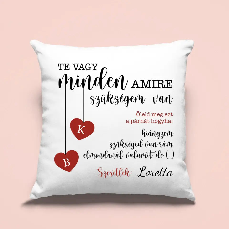 Szerelmes párna - Te vagy minden