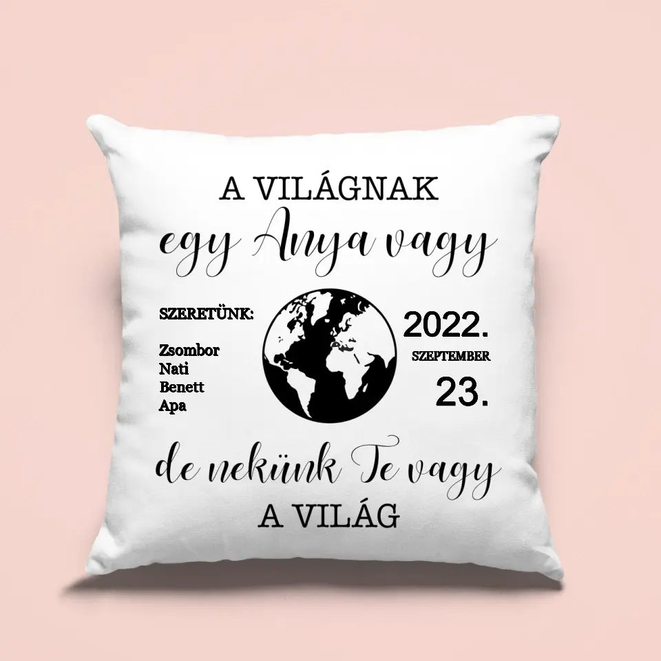 Egyedi díszpárna anyának 