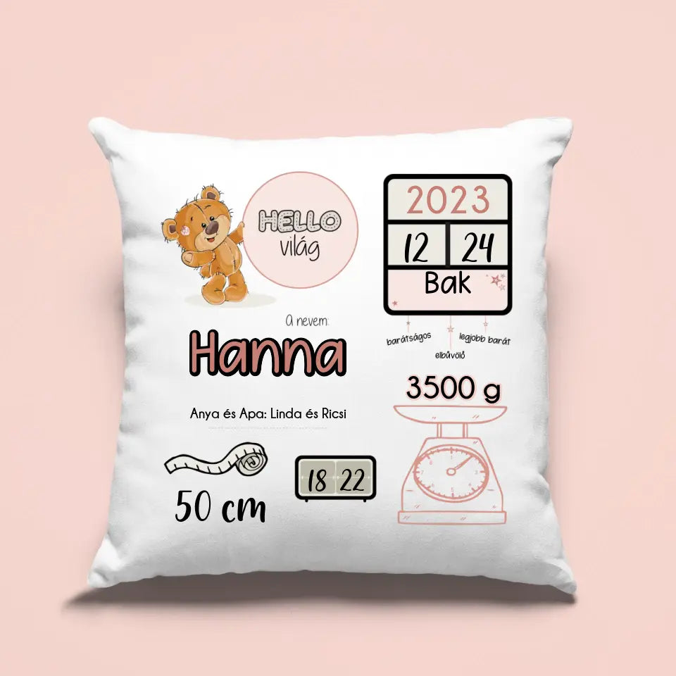 Baby born -  emlékőrző párna | fiús, vagy lányos