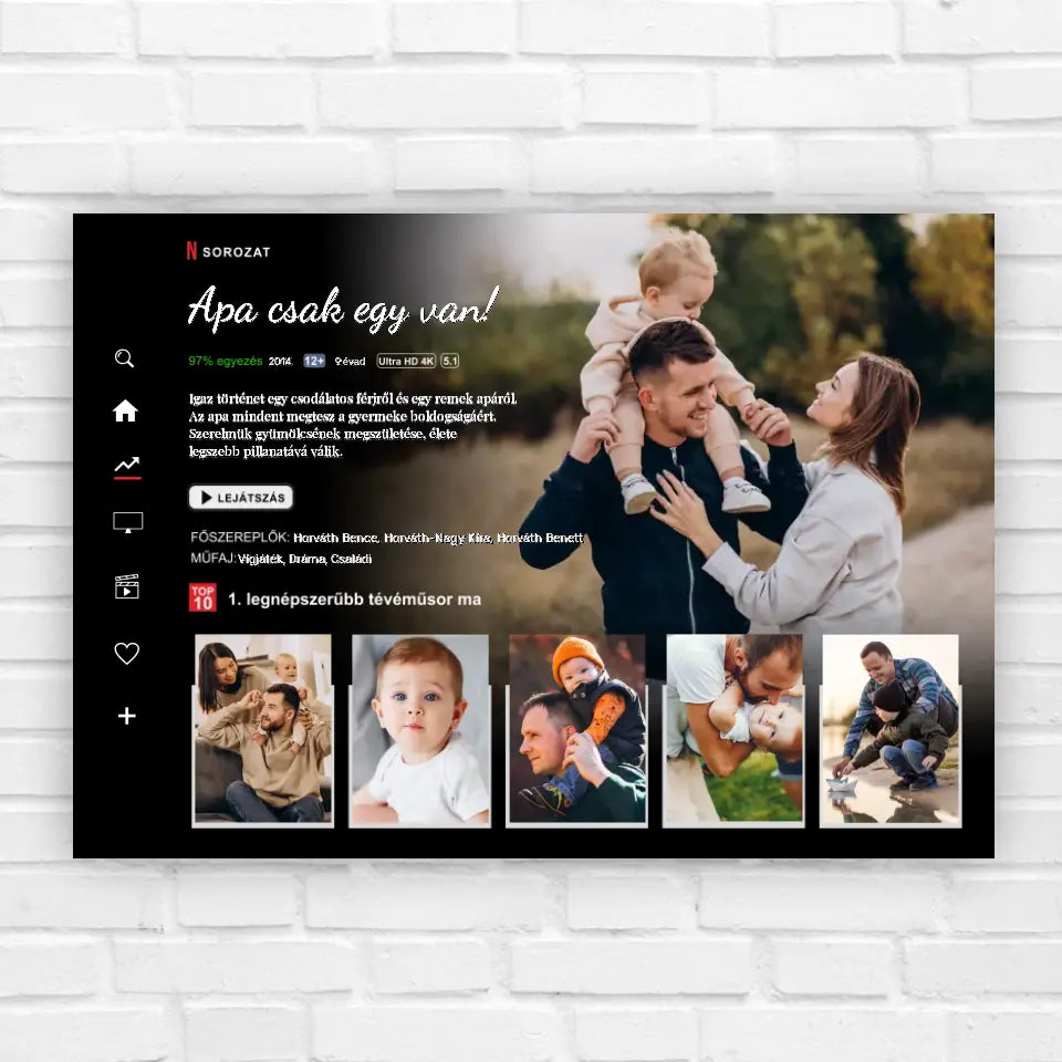 Sorozatos ajándék kép apának, fényképes ajándék