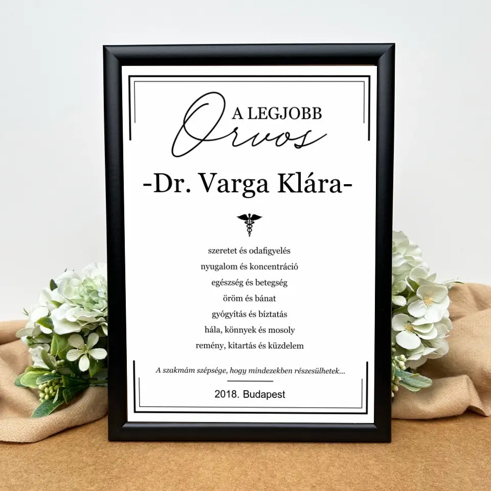 köszönetajándék orvosnak – orvosos falikép