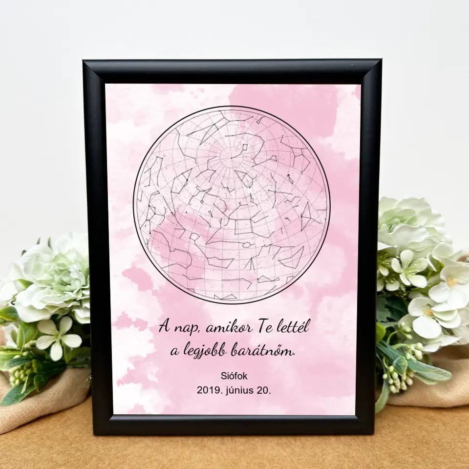 Csillagkép ajándék barátnőknek, kedves ajándék
