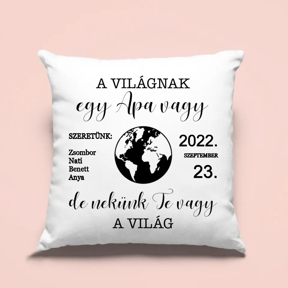 Egyedi díszpárna apának 