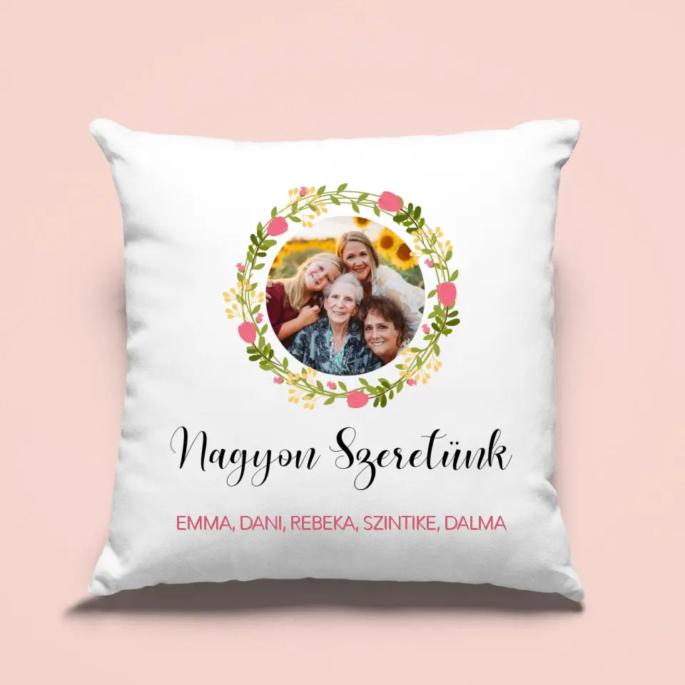 Fényképes anyák napi párna 