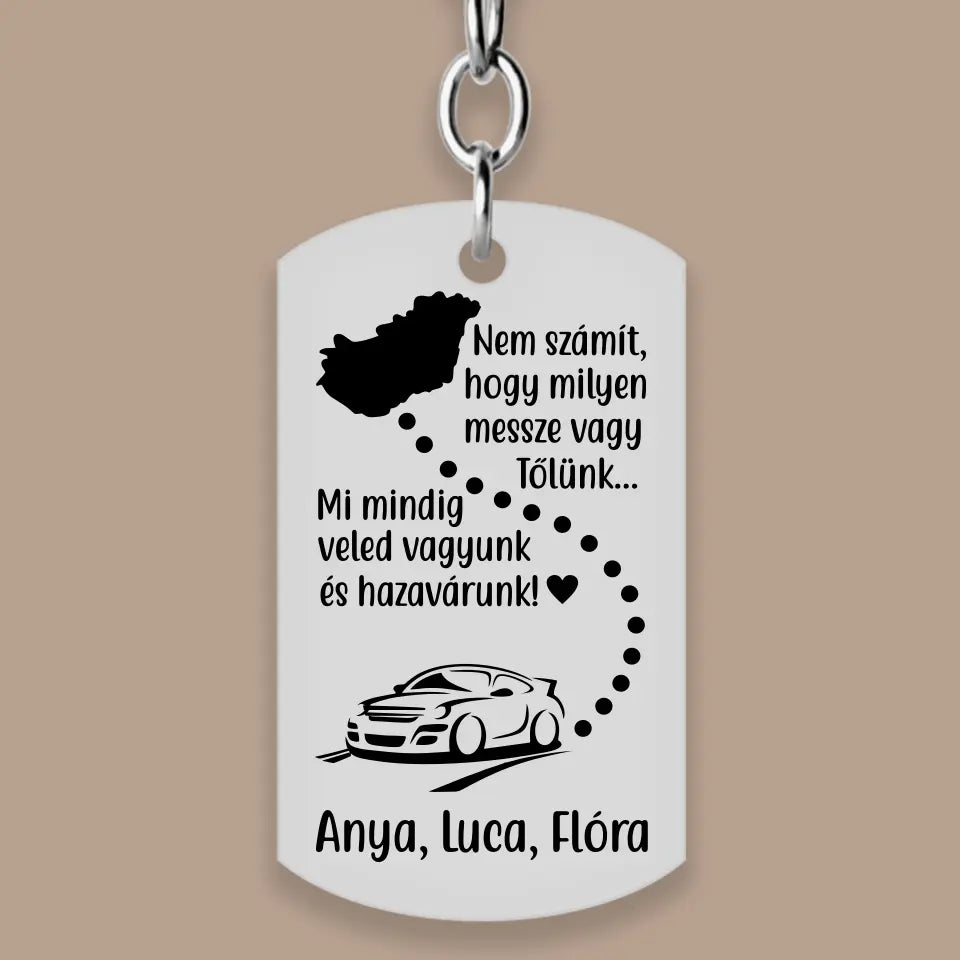 Autós kulcstartó apának