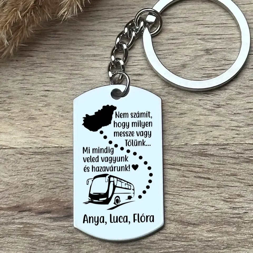 Buszos kulcstartó buszsofőröknek