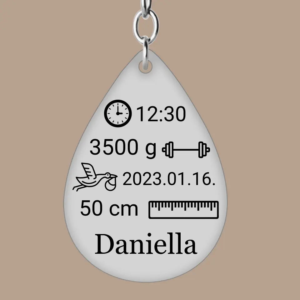 Baba ajándék - emlékőrző kulcstartó