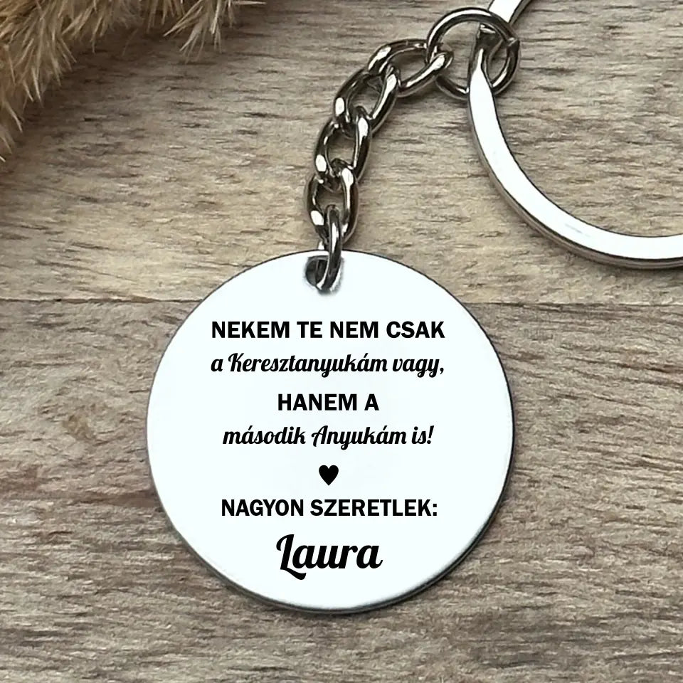 Ajándék keresztanyának, keresztanyu kulcstartó