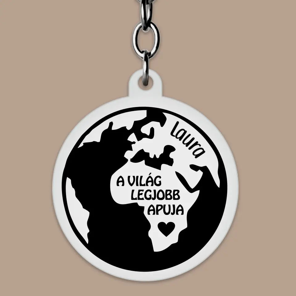 gravírozott kulcstartó apák napjára, ajándék apáknak, egyedi ajándék