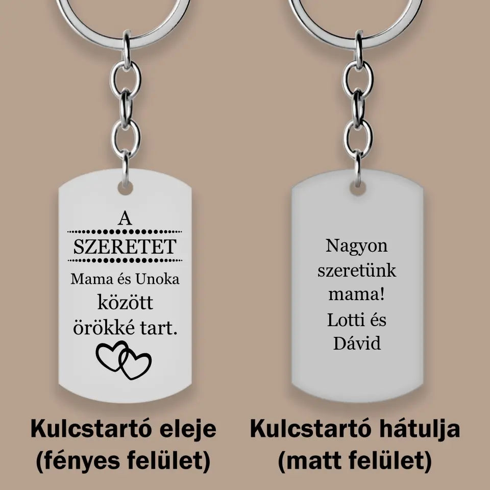 Ajándék mamának, Mama-Unoka kulcstartó nagymamának