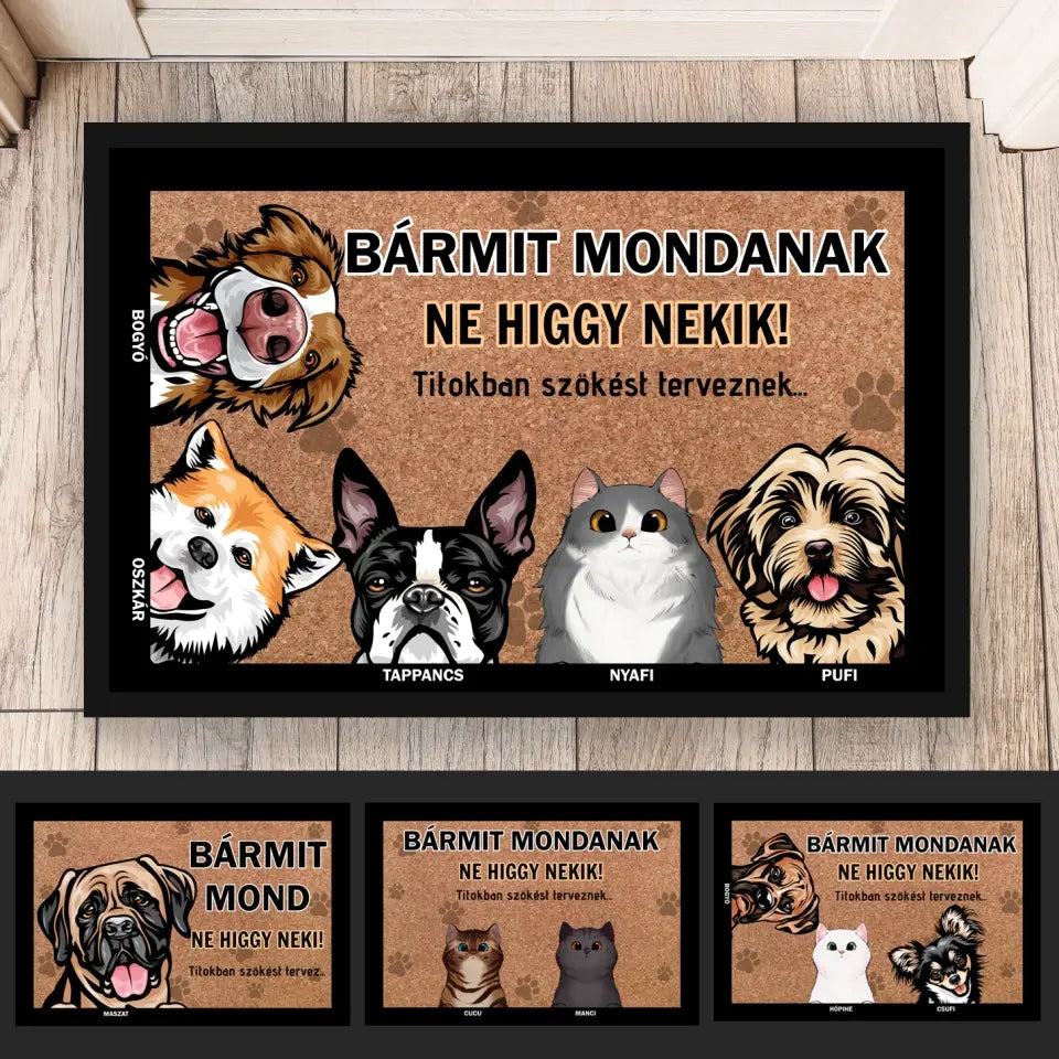 Vicces és cuki állatos lábtörlő gazdiknak