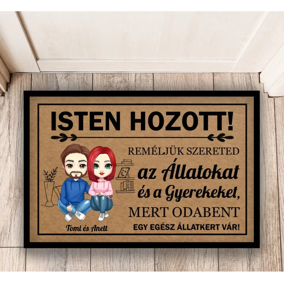 Vicces és egyedi lábtörlő pároknak