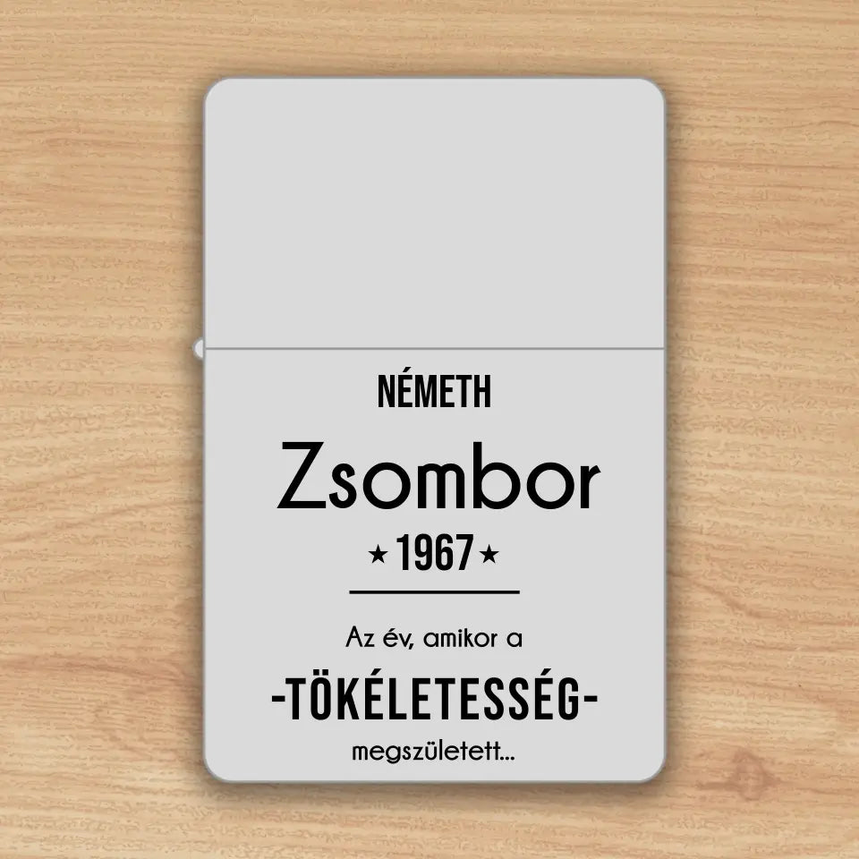 Egyedi, Zippo öngyújtó - saját névvel, évszámmal, egyedi ajándék