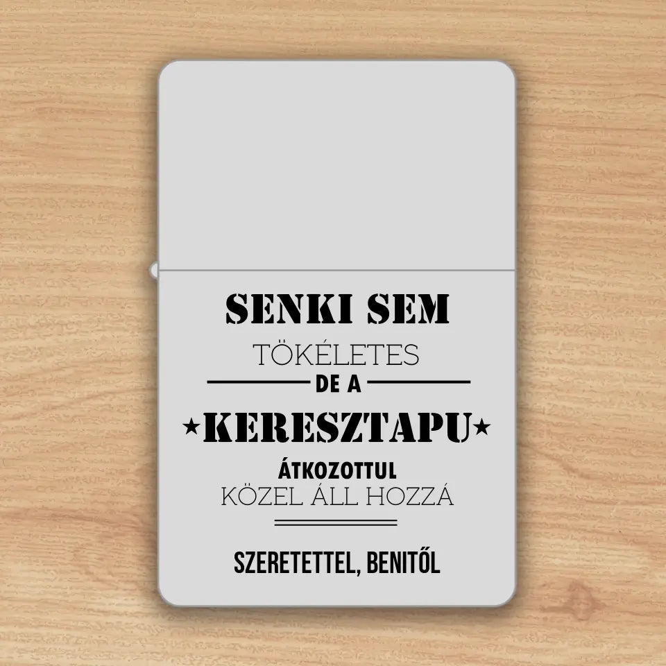 Keresztapa ajándék - Zippo öngyújtó, keresztapáknak