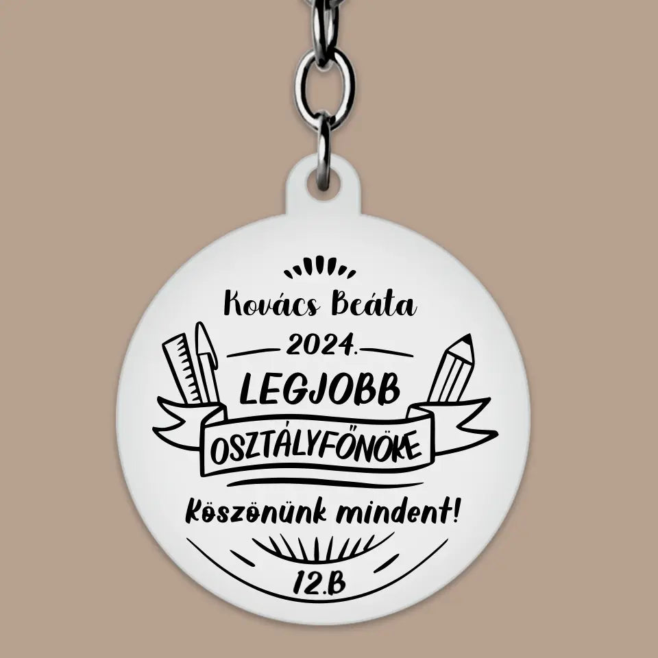 Gravírozott ajándék tanároknak, búcsú ajándék