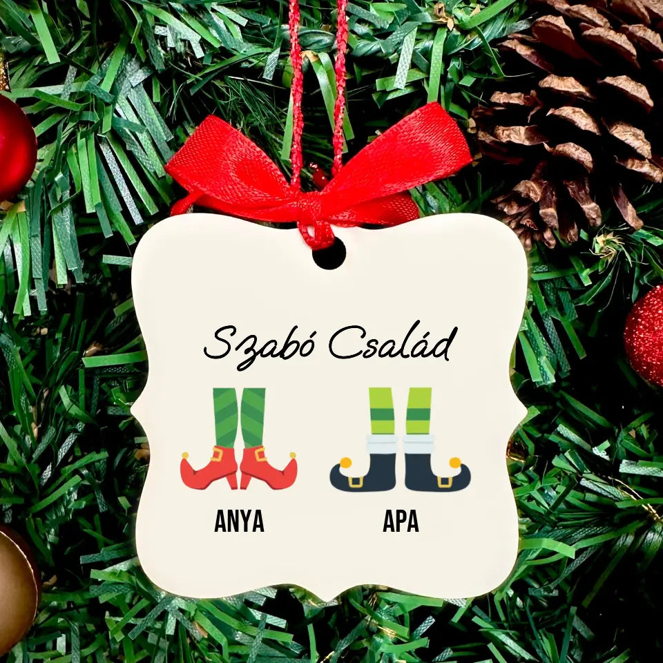 Családos karácsonyfadísz